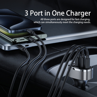 Adaptateur de chargeur de voiture USB C 140W, chargeur USB pour allume-cigare, charge rapide PD/QC 3.0, chargeur de téléphone de voiture USBC pour smartphones