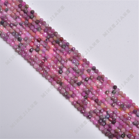 Pierre naturelle à facettes pierre précieuse coupe ronde 2mm 3mm 4mm perles de cristal Cusp colorées adaptées à la fabrication de bijoux