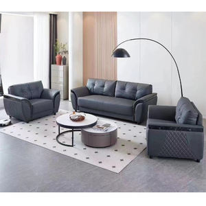 أريكة مكتب انتظار للاستقبال من المصنع مباشرة للبيع بالجملة أريكة مكتب 3 مقاعد ترفيهية من الجلد الصناعي - Product Image 4