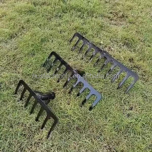 Râteau à <span class=keywords><strong>foin</strong></span> en acier inoxydable rouge et vert au meilleur prix avec manche en <span class=keywords><strong>bois</strong></span>, 14 dents, longueur des dents de 5 cm, garantie de 3 ans - Product Image 6