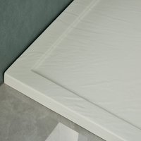 Base de douche carrée en acrylique antidérapante, moderne, blanche, de style européen, personnalisable pour salle de bain