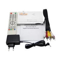 Langsung dari pabrik kualitas tinggi penerima DVB T2 Full HD FTA UK EU steker AS garansi 12 bulan Output bersertifikat CE di CVBS