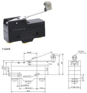 Điện Con lăn giới hạn chuyển đổi vít thiết bị đầu cuối Micro chuyển đổi với con lăn <span class=keywords><strong>LEVER</strong></span> 15A 250VAC Z-15 Micro chuyển bạc liên hệ với - Product Image 5