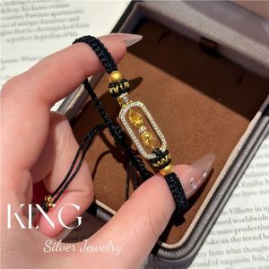 Pulsera de Plata S925 con Cierre en Forma de Candado, Chapada en Oro, Diseño de Cuerda Trenzada, Joyería Unisex para Regalo - Product Image 2