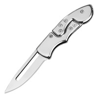 Couteau pliant élégant en acier massif, poli miroir, mini-outil EDC, couteau utilitaire léger et compact pour le camping en plein air