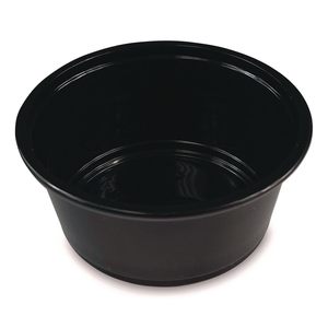 Gobelets jetables en polypropylène noir de 3,25 oz pour soufflés et portions, avec couvercle, pour collations et boissons, 2 500/garniture - Product Image 2