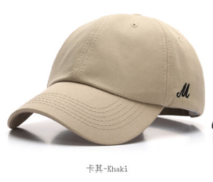 New hat Korean version simple pure color side M letter curved brim cap trend man spring and summer sun block sun - Product Image 5