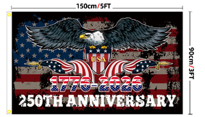 Bandiera Patriottica 1776 2026 Aquila Mullet Merica 3x5 Piedi per Esterni e Interni in Poliestere Resistente Divertente per il 4 Luglio - Product Image 6