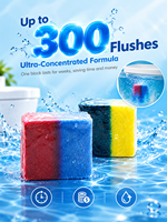Tablet Pembersih Toilet OEM Kustom Grosir, Aroma Ganda, Dua Kubus, Tahan Lama