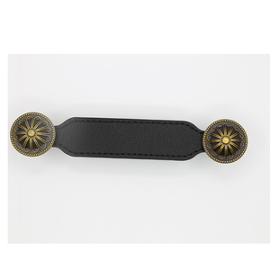 Poignées de porte en cuir bon marché pour commodes et armoires noir marron simple tiroir coulissant poignée en cuir quincaillerie d'ameublement - Product Image 6