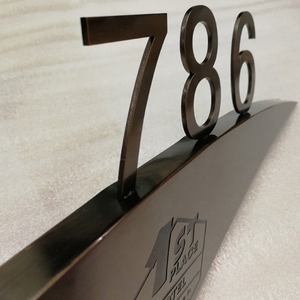 Personalizado <span class=keywords><strong>de</strong></span> logotipo casa Dirección <span class=keywords><strong>de</strong></span> puerta signo <span class=keywords><strong>de</strong></span> número - Product Image 1