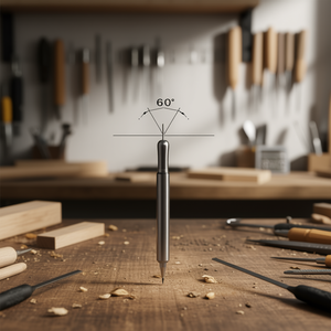 Manual Engraving Pen 60 Degree 40mm Length 8mm Tip Precision <b>Tool</b> for Metal Wood <b>Crafting</b> - Product Image 1