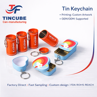 Porte-clés en métal personnalisé, mini boîte en métal pour bonbons, pilules, cadeaux et emballages promotionnels avec impression personnalisée, fabrication OEM ODM