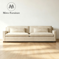 Canapé d'angle moderne en forme de L, tissu lin beige, meubles de salon, ensemble de canapés modulaires avec chaise longue