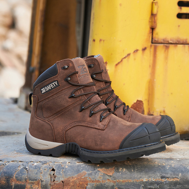 S500-4 OEM Factory Wholesale High Quality Composite Toe Goodyear Safety Boots for Mining Men Puncture-proof Goodyear Boots