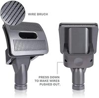 Brosse d'aspirateur pour animaux de compagnie compatible avec Dysons V7 V8 V10 V11, kit de toilettage sous vide pour chien à poil moyen ou long