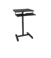 Table de conférence moderne à hauteur réglable avec clavier