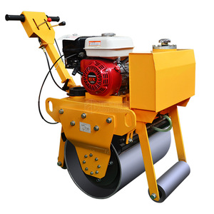Con lăn động cơ diesel một con lăn nhỏ, Con lăn bánh xe bằng thép đơn hướng dẫn bằng tay - Product Image 2