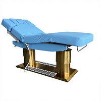 Fauteuil de massage et de soin esthétique moderne sur mesure pour usine, avec 4 moteurs électriques, base plaquée or, pour spa, cils et visage, usage commercial et professionnel