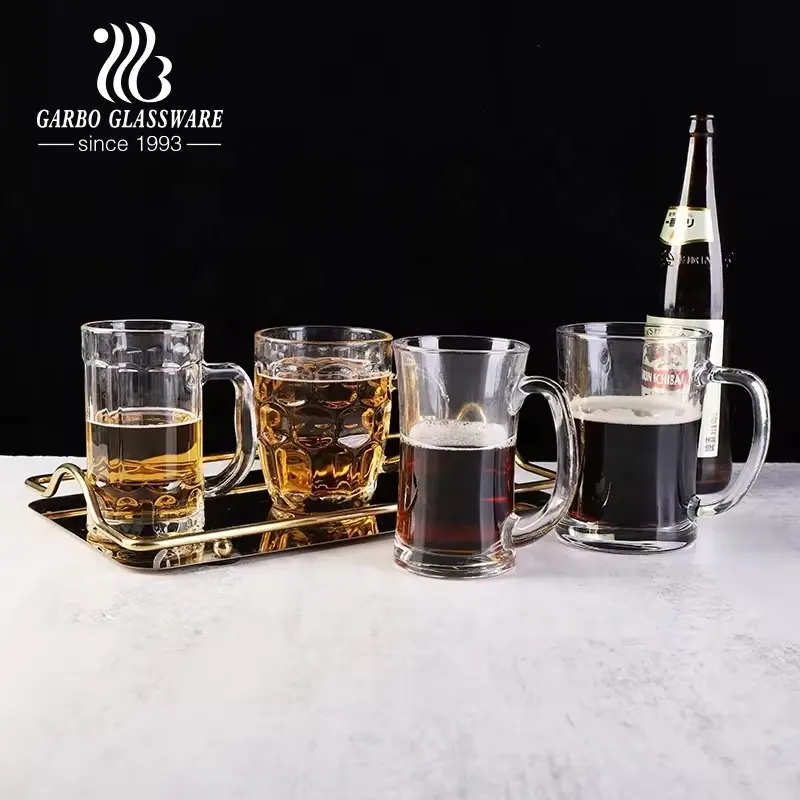 High Quality 19oz in Stock Glass Beer Mugs Customized for Restaurant, Hotel, and Home Use Classic Coffee Tableware, Kitchenware