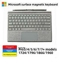 Keyboard Nirkabel 2.4Ghz Original untuk Surface Pro 4/5/6/7/7+ Kompatibel Antarmuka PS/2 Konektor Magnetik 8/9/10/11