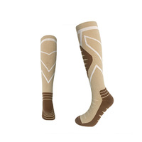 Xianghui épais éponge hommes haute qualité respirant femmes 20-30mmhg course genou haute Sport chaussettes de Compression