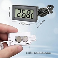 Termómetro Digital LCD Mini de Moda, Sonda de Temperatura Impermeable para Uso en Interiores, Acuarios, Refrigeradores, Congeladores y Peceras