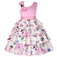 Baju bayi perempuan terbaru, gaun pesta butik Putri, desain rok bunga berlapis, gaun pesta dansa bordir