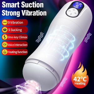 Copa de Masturbación Automática para Hombre de Alta Calidad con Vibración, Calentamiento, Succión y Control de Voz Inteligente, Juguete Sexual - Product Image 1