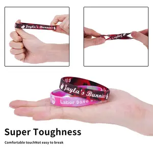 Glow In The Dark Wristbands Promotion Wristbands With Logo Custom Gift Customized Luminous Silicone Wristband