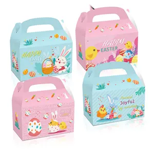 DAMAI Easter Egg Paper Box For Kids Gift 12PCS/Bag Kids Party Favors Bag For Cookie Packing Paper Bunny Portable Gift