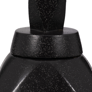 Vaso decorativo scultoreo in ceramica con coperchio per soggiorno, camera da letto, ufficio, scrivania, decorazione per la casa, pezzo d'accento. - Product Image 4