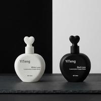 Flacon compte-gouttes en verre en forme de cœur unique, best-seller, 30 ml, dégradé rouge, avec bouchon compte-gouttes rose en forme de cœur