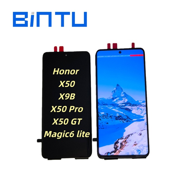 BINTU High Quality Wholesale OLED Cell Phone Repair Screen 6.67" Luminance 400cd+ 1Yr Warranty for Honor X50 Display Replacement