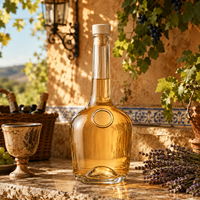 Bouteilles en verre rondes et longues de 700 ml, y compris des bouteilles de brandy et de whisky, adaptées à l'emballage de spiritueux haut de gamme