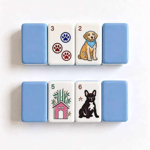 Factory Wholesale 160 Acrylic Engraved <b>Set</b> Luxury American <b>Mahjong</b> Tiles - Product Image 2