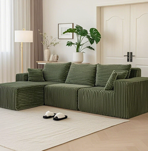 Ensemble de canapés modulaires modernes en tissu corduroy, <span class=keywords><strong>canapé</strong></span> en forme de L, meubles de salon, <span class=keywords><strong>canapé</strong></span> confortable et grand, luxe - Product Image 5