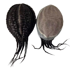 Extensiones de <span class=keywords><strong>Cabello</strong></span> Humano Virgen de Malasia, <span class=keywords><strong>Trenzas</strong></span> Cruzadas # Tupé de Seda Negro 1B de 8x10 <span class=keywords><strong>para</strong></span> <span class=keywords><strong>Hombres</strong></span> Asiáticos - Product Image 4