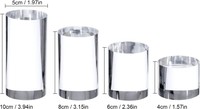 Cubes et cylindres en acrylique transparent poli pour accessoires photo – Blocs de présentation portables écologiques en acrylique massif pour photographie