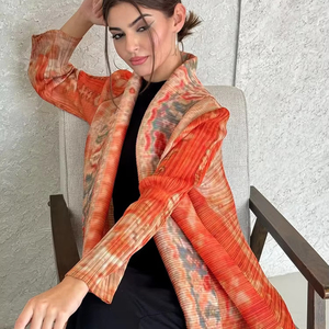 <span class=keywords><strong>Abaya</strong></span> ouverte Miyake 2025 <span class=keywords><strong>Grande</strong></span> <span class=keywords><strong>Taille</strong></span> Modeste Vintage Florale Antistatique Infroissable Longueur Cheville Style Manteau Plissé Longue Robe Musulmane - Product Image 1
