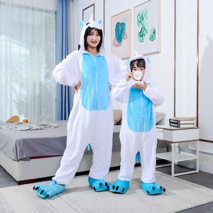 Pyjamas Onesies Animaux Amusants, Combinaison Kigurumi Dessin Animé, Vêtements de Nuit Adulte en Flanelle pour Fête - Product Image 5