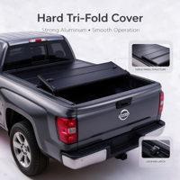 Bâche rigide pliable 4x4 tout-terrain pour Nissan Navara 2021-2024, Ford Ranger 2019-2024, Toyota Hilux 2015-2024 (5ft, 5.5ft, 6ft, 6.5ft)