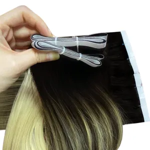 Full Shine Günstiger Preis Haar verlängerungen Tape in Extensions Skin Weft Long Strip Tape in Human Remy Hair