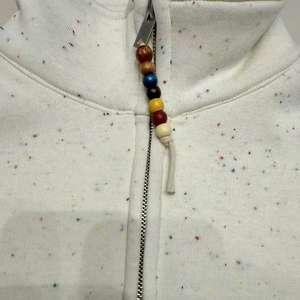 ZEYA, sudadera con cremallera y cuello levantado para mujer, tela moteada, cuentas coloridas con cremallera, chaqueta informal Multicolor, moda para mujer - Product Image 3