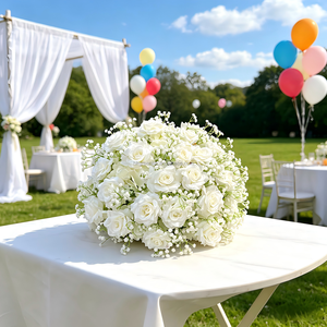 Vente flash - Boule de fleurs artificielles en soie de haute qualité, classique, multicolores, grande taille 50-70 cm, centre de table pour mariage - Product Image 1