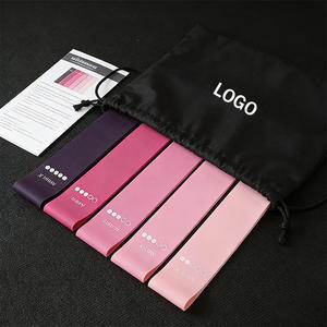 Pita Latihan Elastis Karet Lateks 5pcs Cocok untuk Yoga, Gym, Peregangan, Latihan, Pita Pinggul untuk Kebugaran, Olahraga, Terapi Fisik - Product Image 1