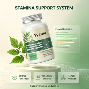 Suplementos de Hierbas Horny Goat Weed para la Resistencia, en Cápsulas Blandas de 800mg, 90 Unidades, Mezcla Herbal para Hombres Activos, Venta al Por Mayor OEM - Product Image 5