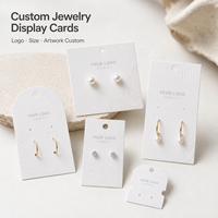 Cartes porte-bijoux personnalisées multi-formes, cartes en papier pressé pour fournitures d'entreprise de bijoux faits main