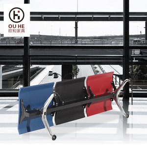 Chaise sans dossier en PU Ou He F003PU, banc plat pour salle d'attente d'hôpital et lieux publics - Product Image 3
