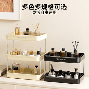 Desktop Storage Rack 2 Tier Square Multi Purpose No Drill With <b>Tray</b> <b>Large</b> Capacity For Home Kitchen Bathroom - Product Image 4